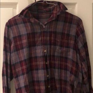 Burgundy flannel